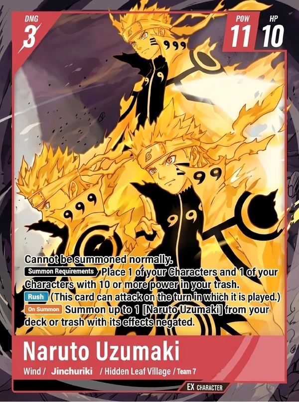 Naruto Uzumaki EX kártya